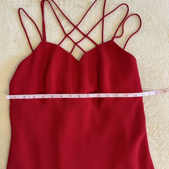 Evan Picone Dress Size 12 Red Fit and Flare Formal Holiday Dress - Picture 12 of 13